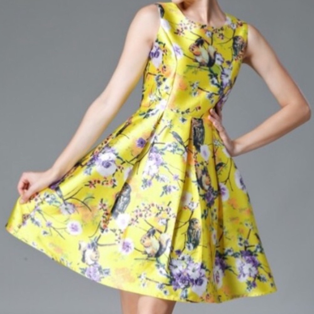 Floral and Animal Print Dress